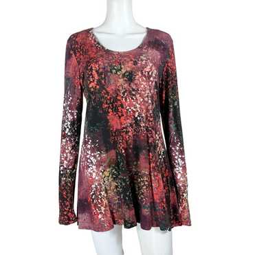 PERUVIAN CONNECTION Tunic Multi Print Long-Sleeve… - image 1