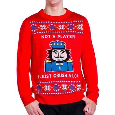 Tipsy Elves Not A Player NutCracker Ugly Christma… - image 1
