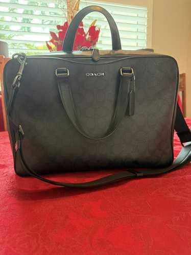 Coach Structured Brief Case In Signature Canvas L… - image 1