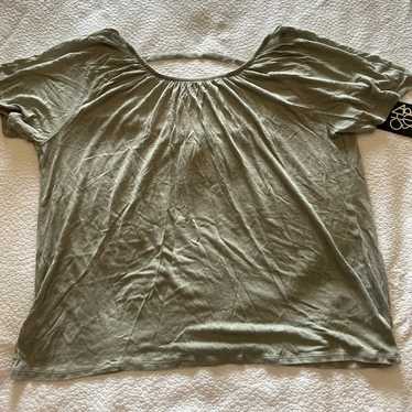 NWT chaser heather gray flutter top - open back s… - image 1