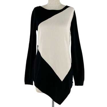 WHBM asymmetrical color block tunic sweater - image 1