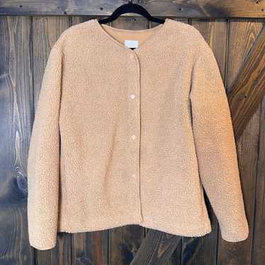 NWT Joie Sherpa Teddy Button Front Jacket W/Pocke… - image 1