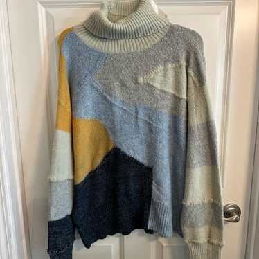 Bucket List Colorblock Turtleneck Sweater - image 1