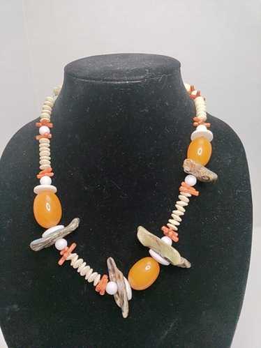 Miriam Haskell 1970's Lucite Shell And Coral Desi… - image 1