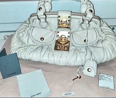 Authentic Miu Miu by Prada Coffer Matelassé Satch… - image 1