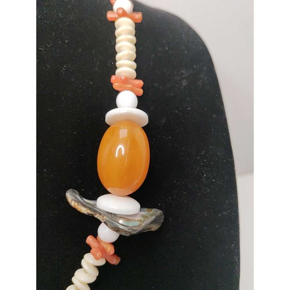 Miriam Haskell 1970's Lucite Shell And Coral Desi… - image 6