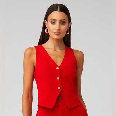Revolve KARINA GRIMALDI PYTHIA VEST in Ruby - image 1