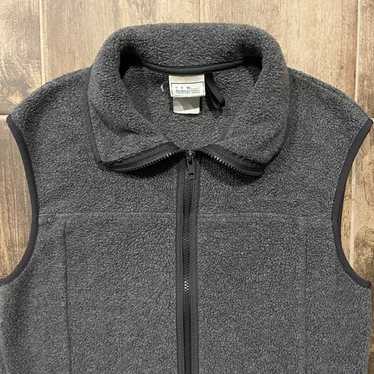 Vintage 90s L.L.Bean Cursive Script Collared Flee… - image 1