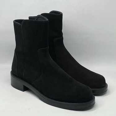 Stuart Weitzman Block Heel Suede Booties Size 7 - image 1