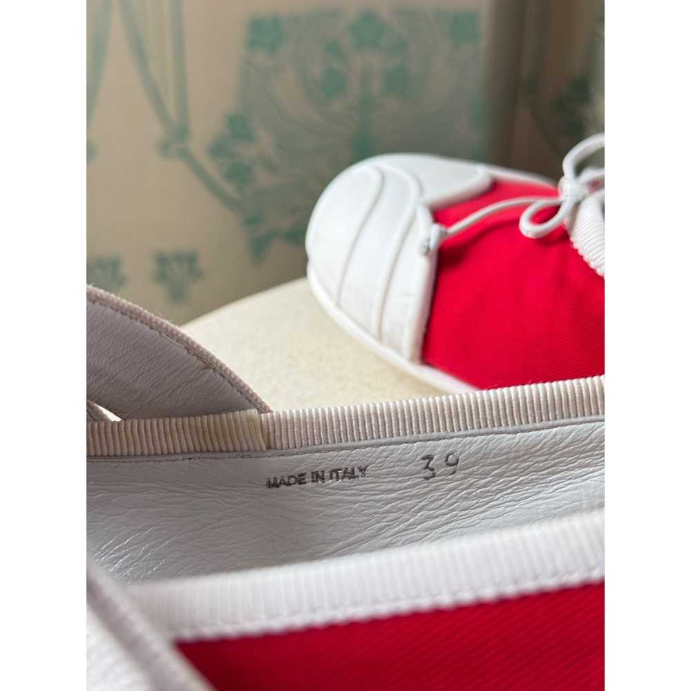 Miu Miu Miu Miu Red Canvas White Rubber Trim Ball… - image 7