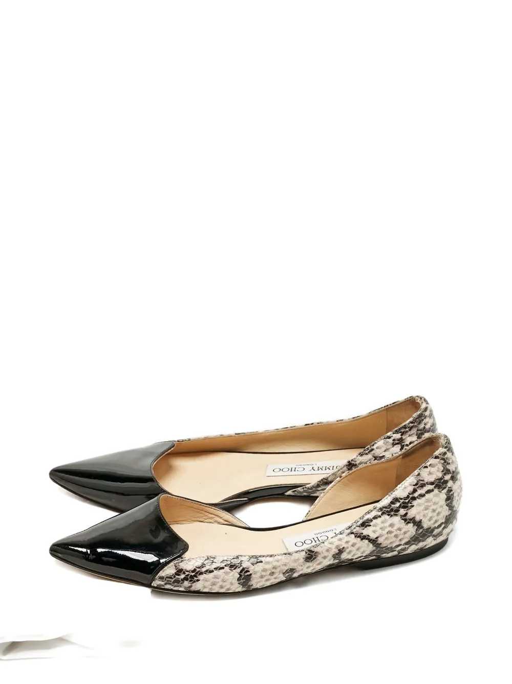 Jimmy Choo Pre-Owned python-embossed pointed flat… - image 5