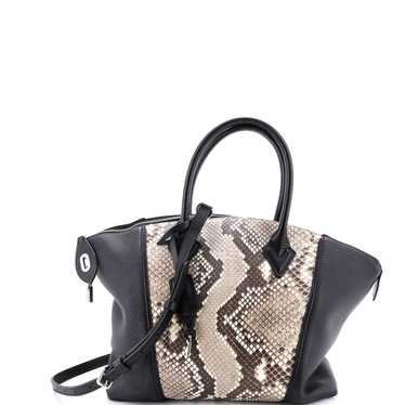 Soft Lockit Handbag Leather And Python #204880L17B - image 1