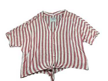 Rails Thea Red Stripe Tie Front Button Down Overs… - image 1