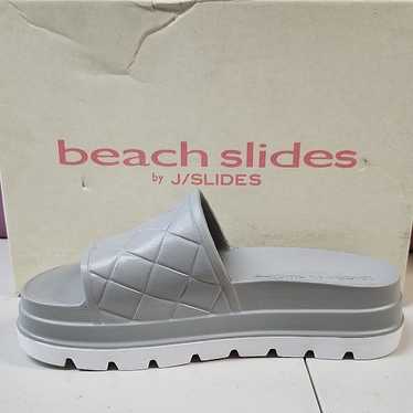 J Slides STUD 8M Grey Beach Slides New In Box NWT - image 1