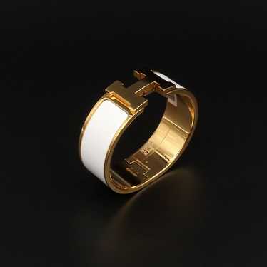 Hermes Blanc Enamel Click H Click Watch H PM Wome… - image 1