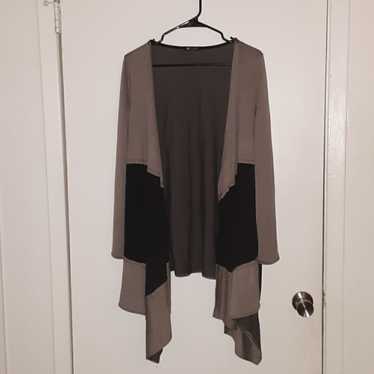 Vision Apparel Color Block Open Cardigan Size Med… - image 1