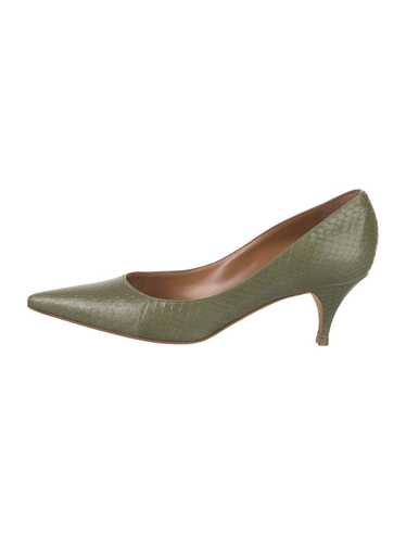 Alexa Wagner Python Pumps Green Pointed-Toes - image 1