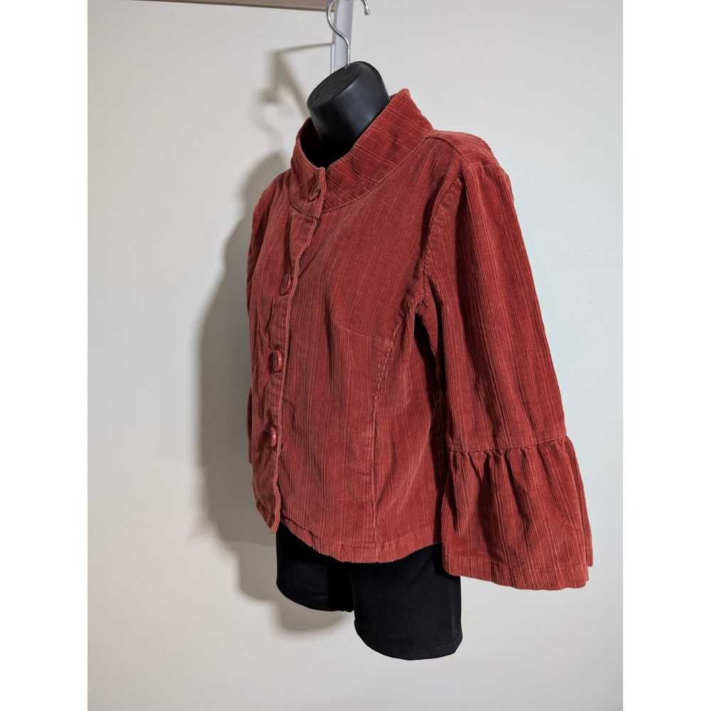 L.A.L. Live a Little Rust Corduroy Button Front J… - image 2