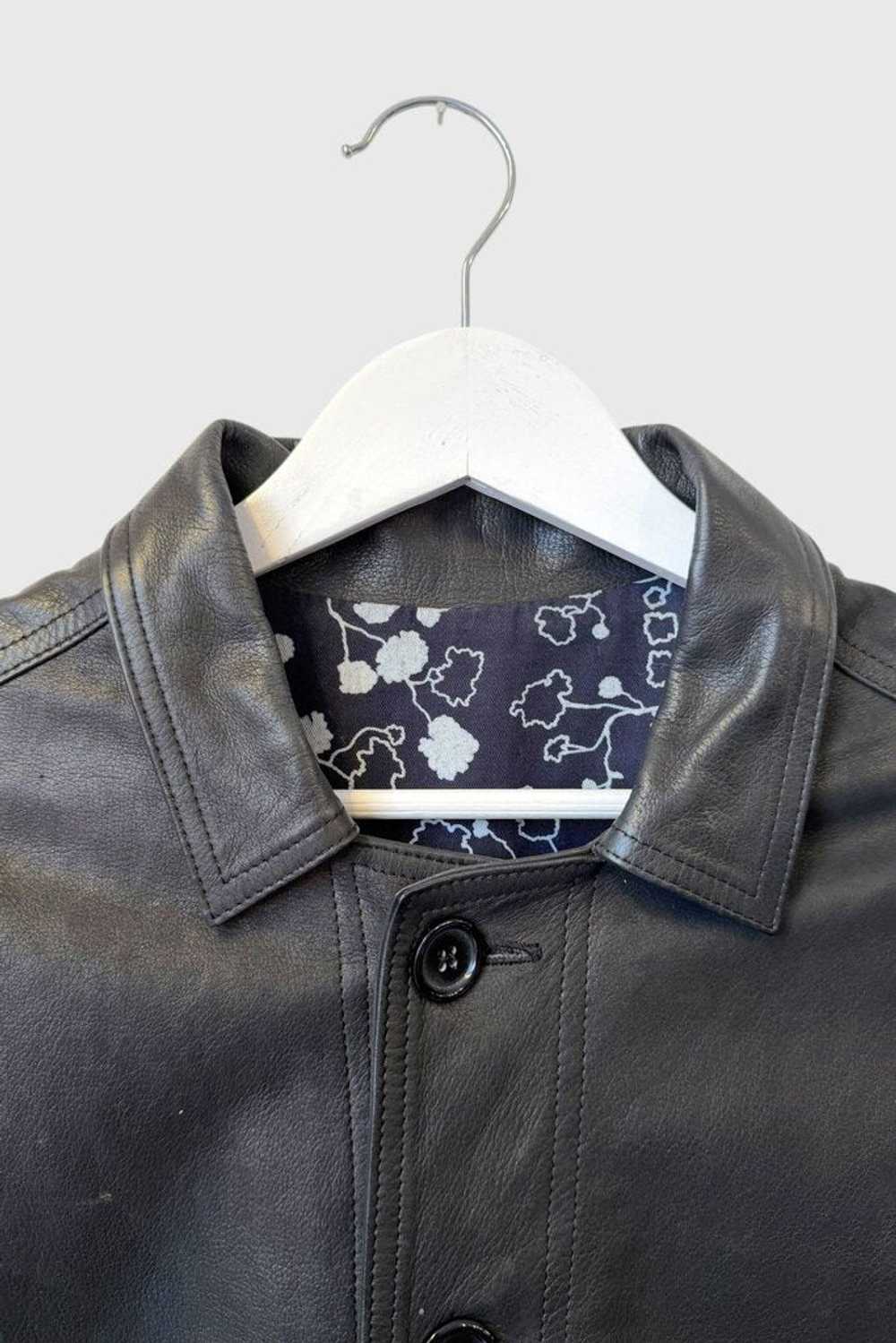 Leather Front Pockets Button Up - image 4