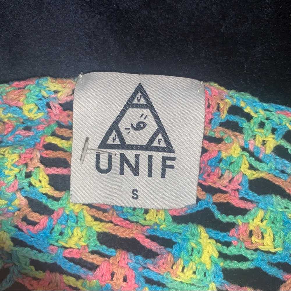 UNIF UNIF BOHO MULTI COLOR CROCHET FESTIVAL TOP S - image 2