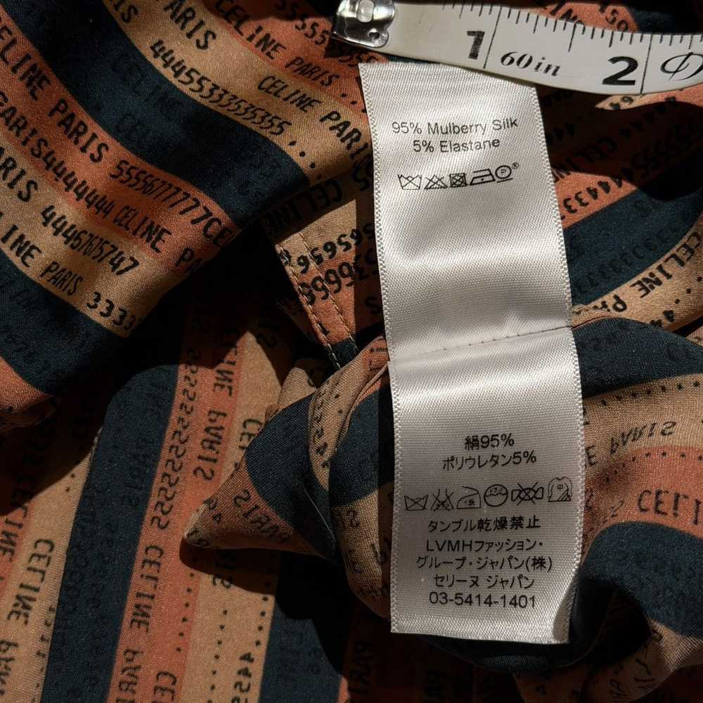 Celine Silk Logo button up - image 4