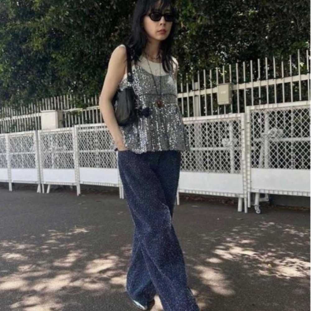 Ameri VINTAGE Sequin Layered Cami Top - image 4