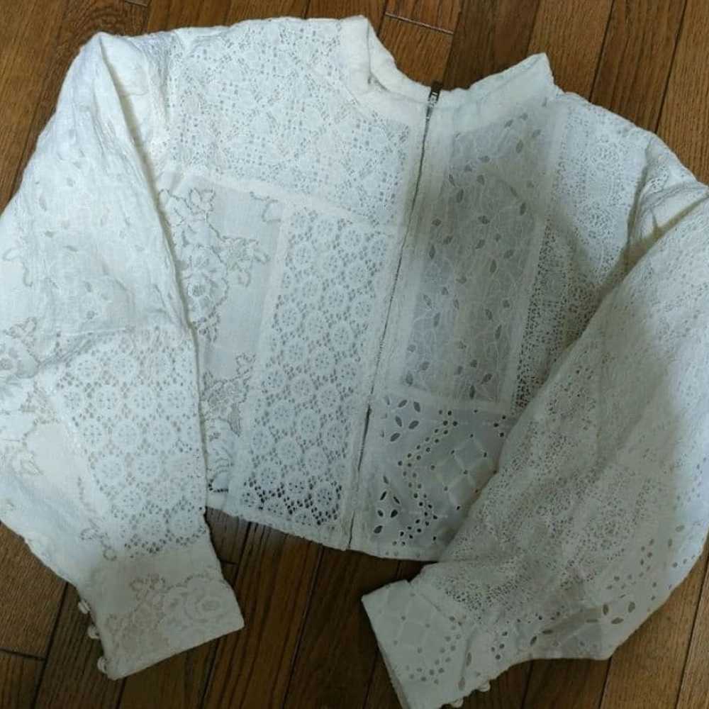 2-WAY PATCHWORK LACE ZIP TOP - Ameri - image 7
