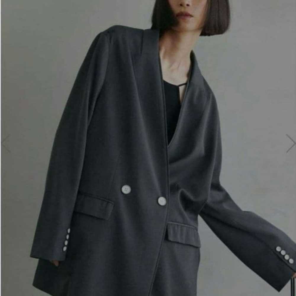 AMERI Dark Gray Collarless Jacket - image 1