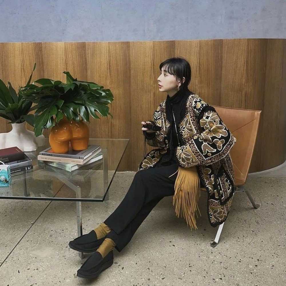Ameri RUG PATTERN KNIT JACKET - image 4