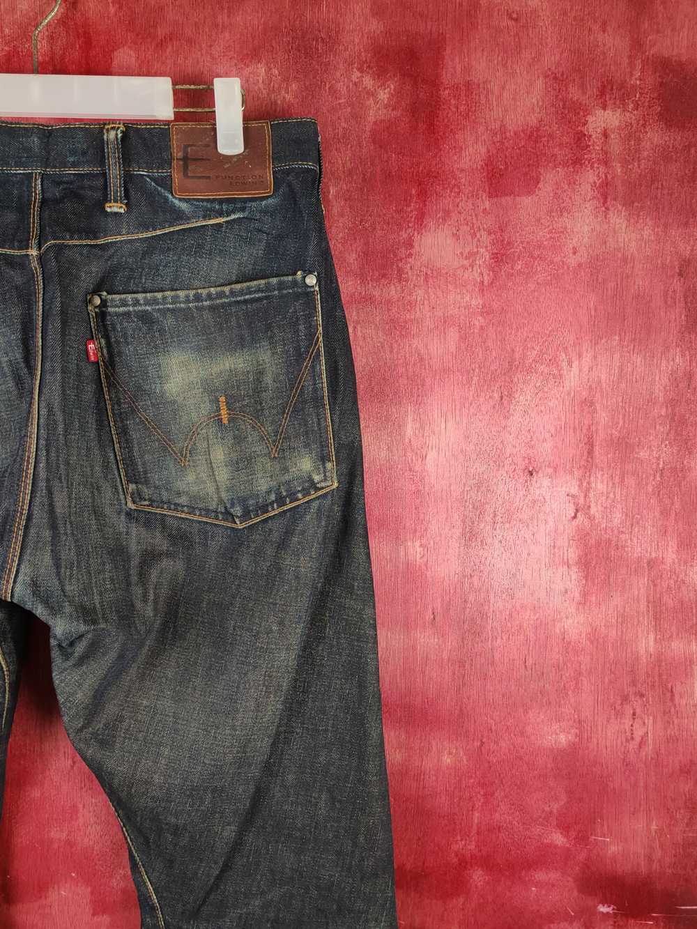 Edwin Edwin E Function Black Distressed Ripped Je… - image 12