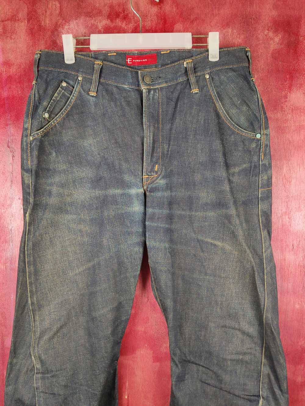 Edwin Edwin E Function Black Distressed Ripped Je… - image 2