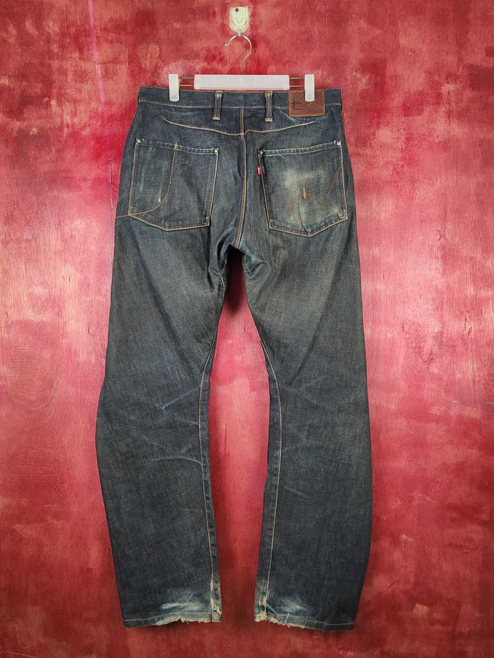 Edwin Edwin E Function Black Distressed Ripped Je… - image 7