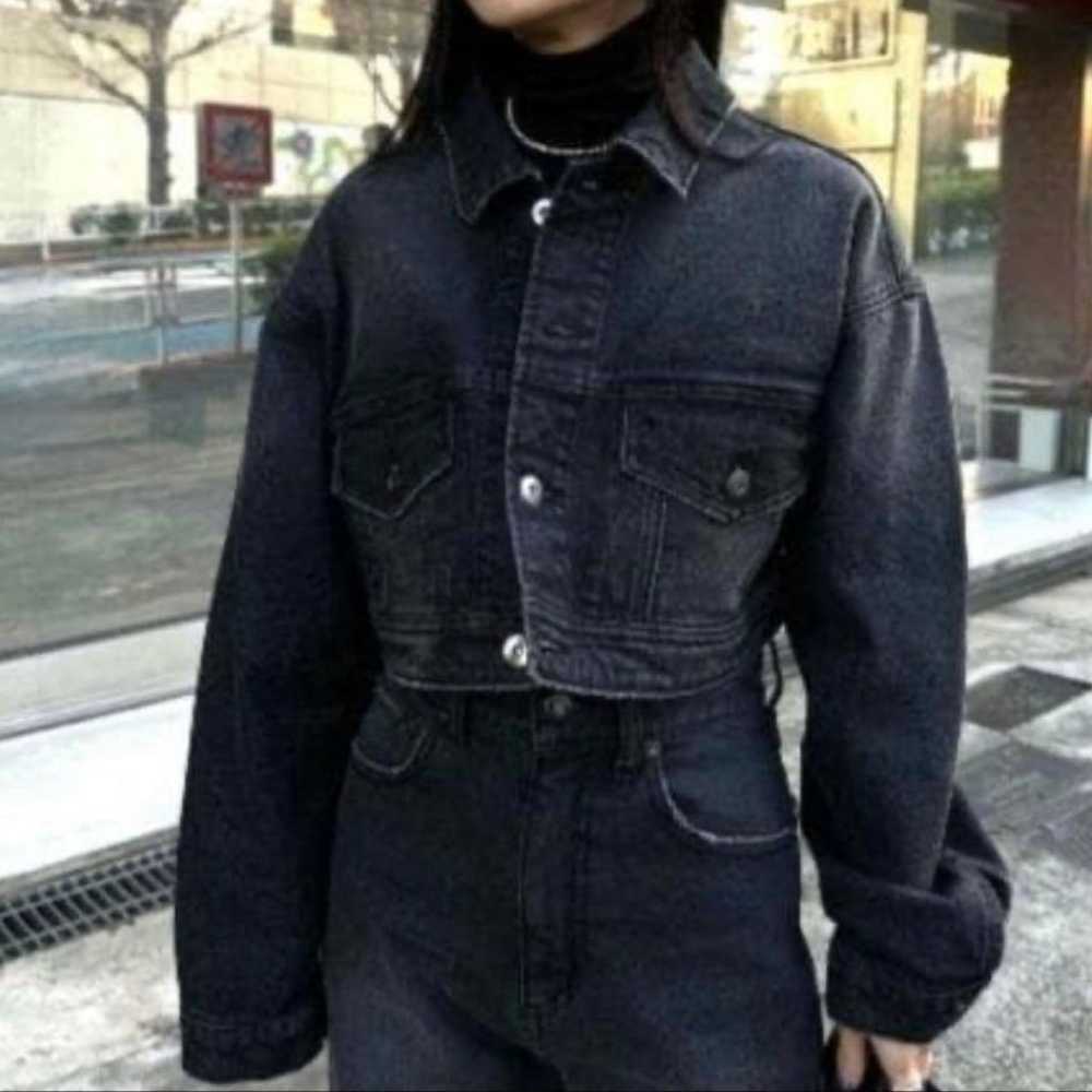 Ameri Cropped Denim Jacket - image 2