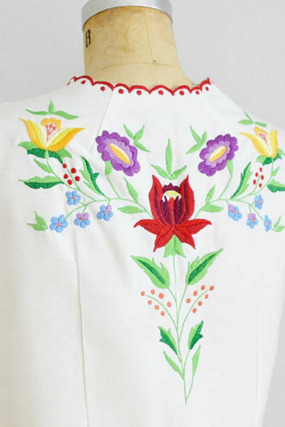 Vintage Hungarian Embroidered Vest / XS S - image 4