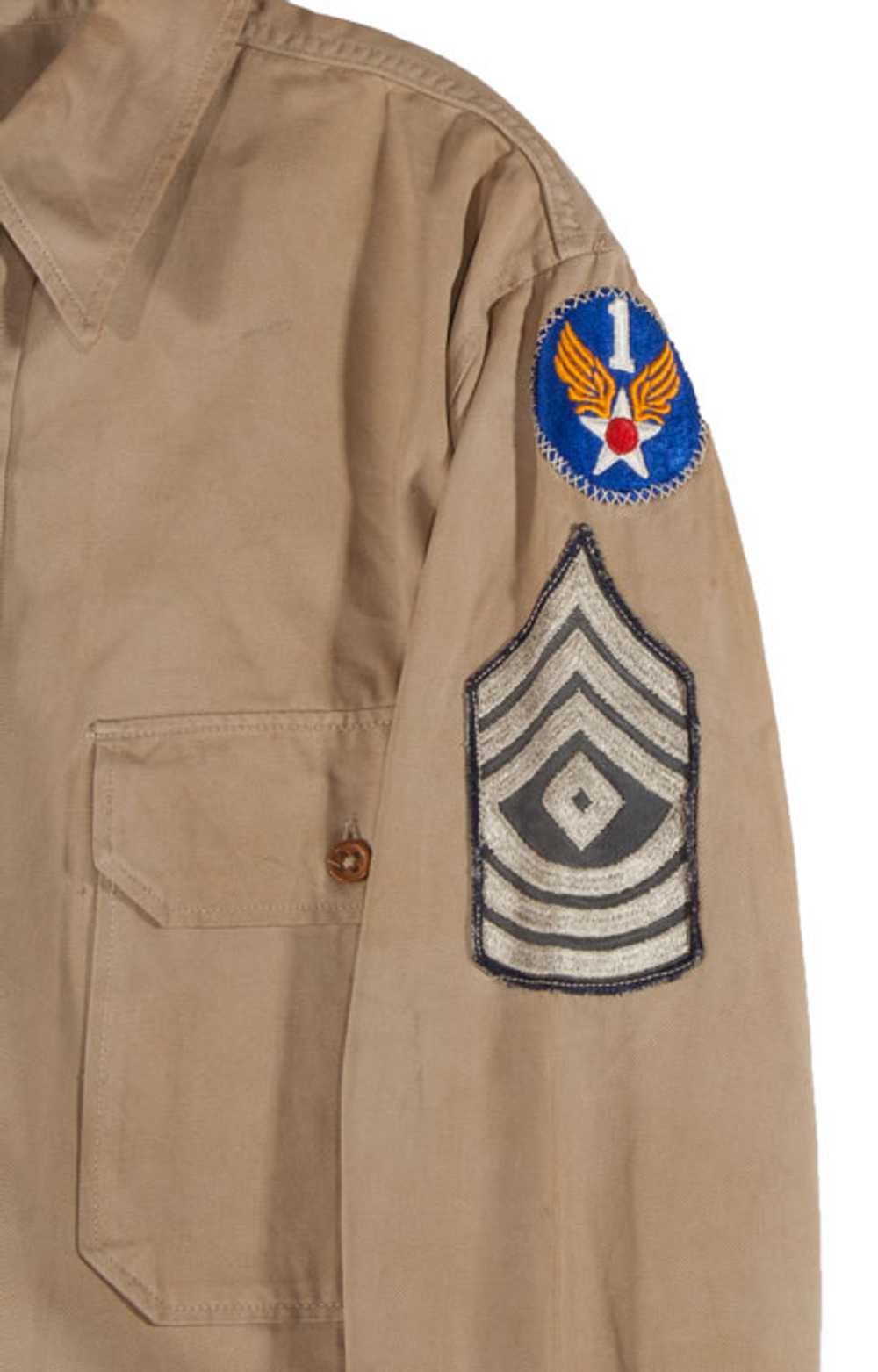 WWII 1st Air Force 1st Sgt. Khaki Shirt - image 2