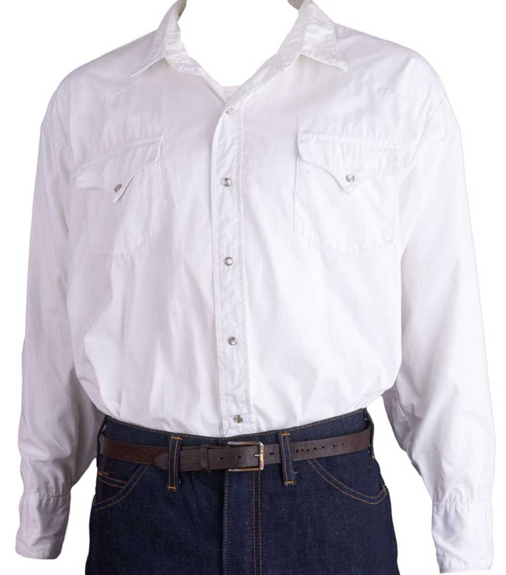 1950s White Cowboy Shirt - image 1