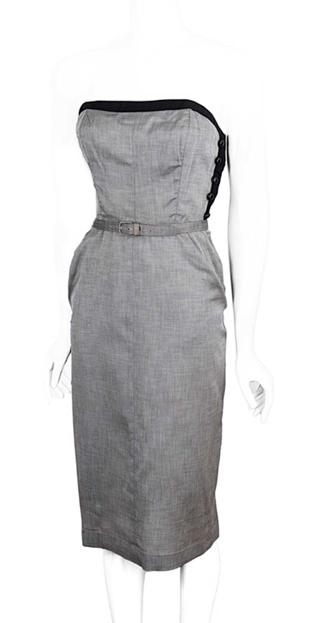 1950s Strapless Dress with Jacket - image 3