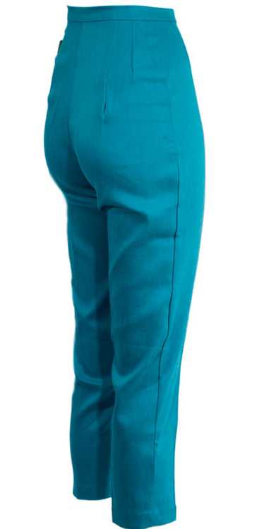 Pin-up Girl 60s Turquoise Stretch Capris