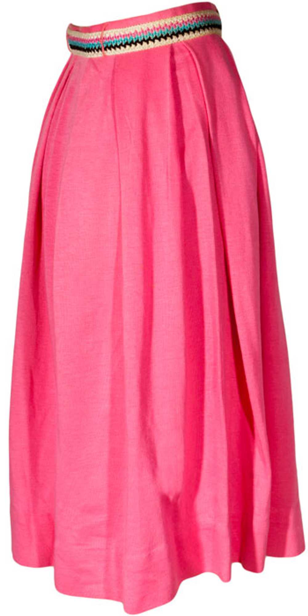 1960s Jersey Flared Skirt - image 3