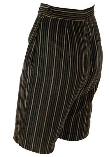 1950s NOS Striped Corduroy Shorts - image 1