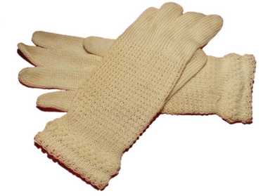 1950s Knit Gloves - image 1