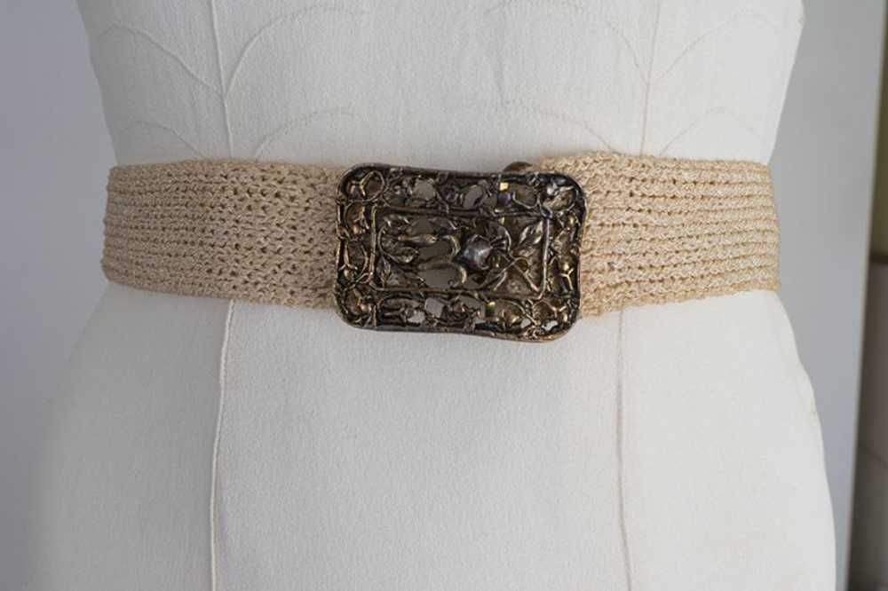 1930s Belt with Cast Buckle - image 1