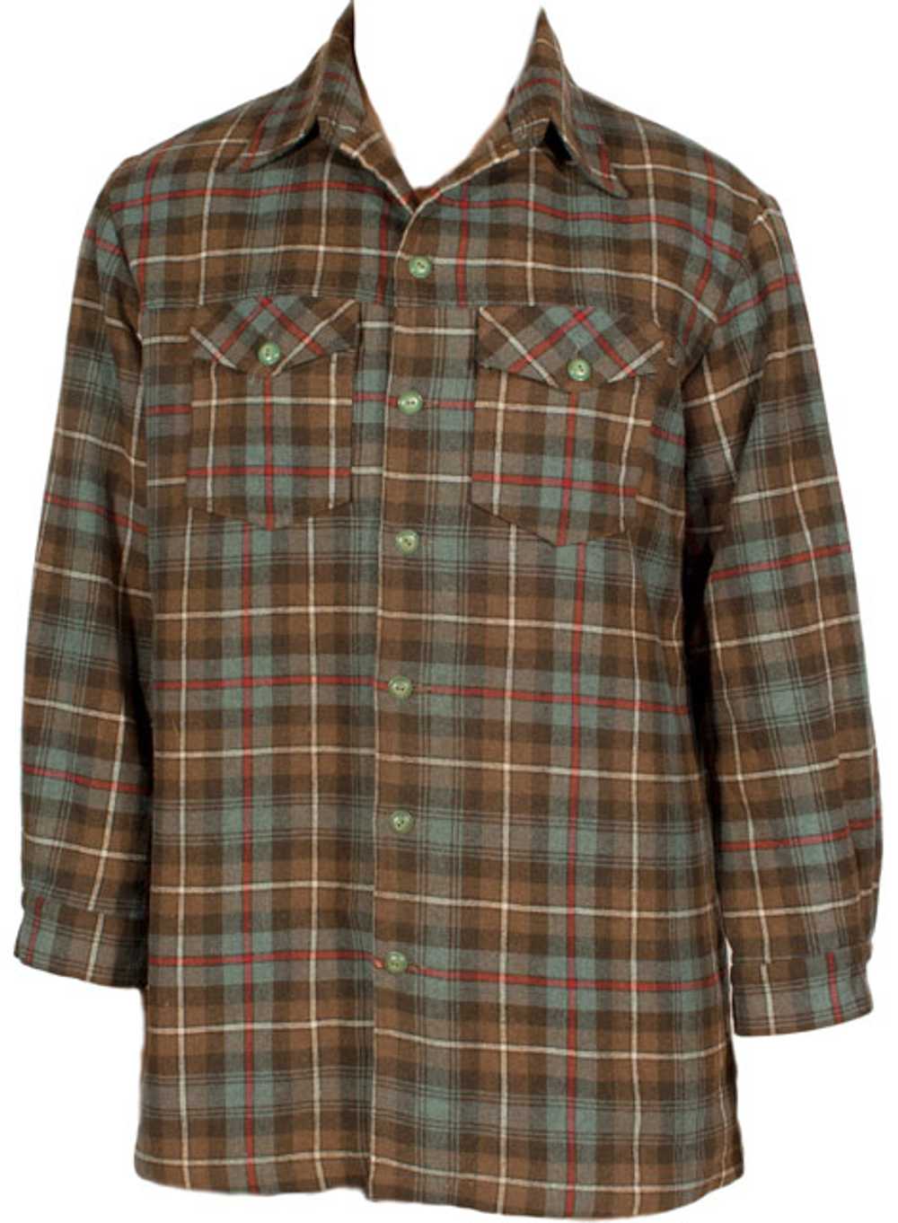 1950s Wool Flannel Shirt Jacket - image 1