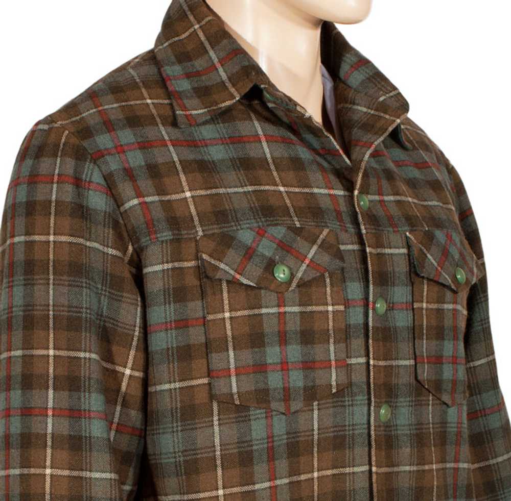 1950s Wool Flannel Shirt Jacket - image 3