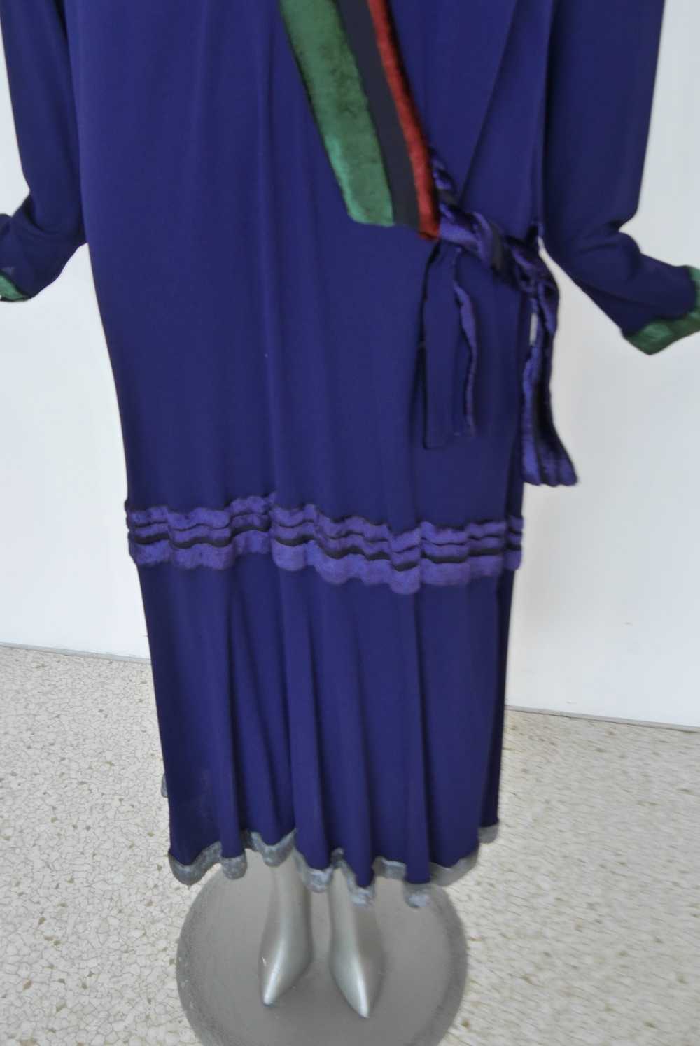 Janice Wainwright silcrepe flapper style dress 19… - image 3