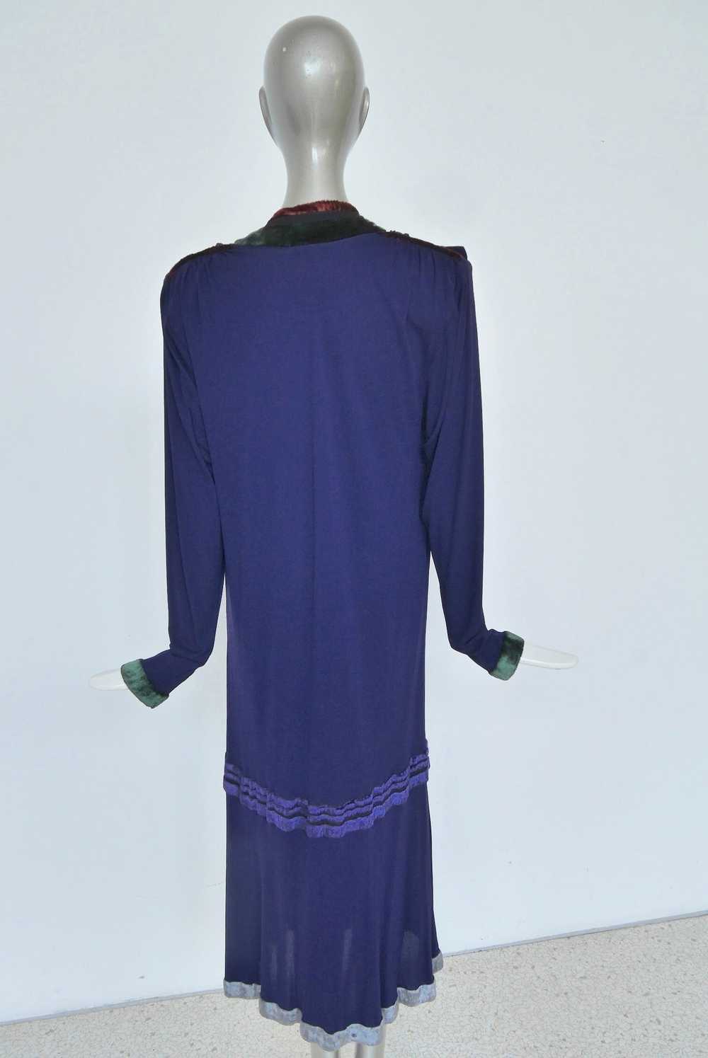 Janice Wainwright silcrepe flapper style dress 19… - image 6