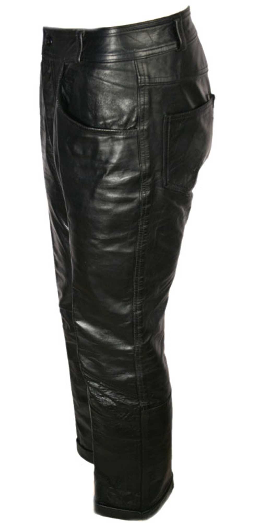 High Rise Vegan Leather '70s Flare Pants