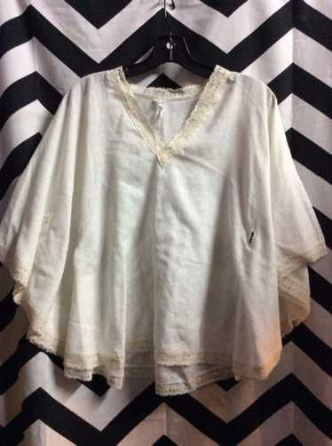 1970’S SHIRT – PULLOVER – GAUZE – PONCHO STYLE – L