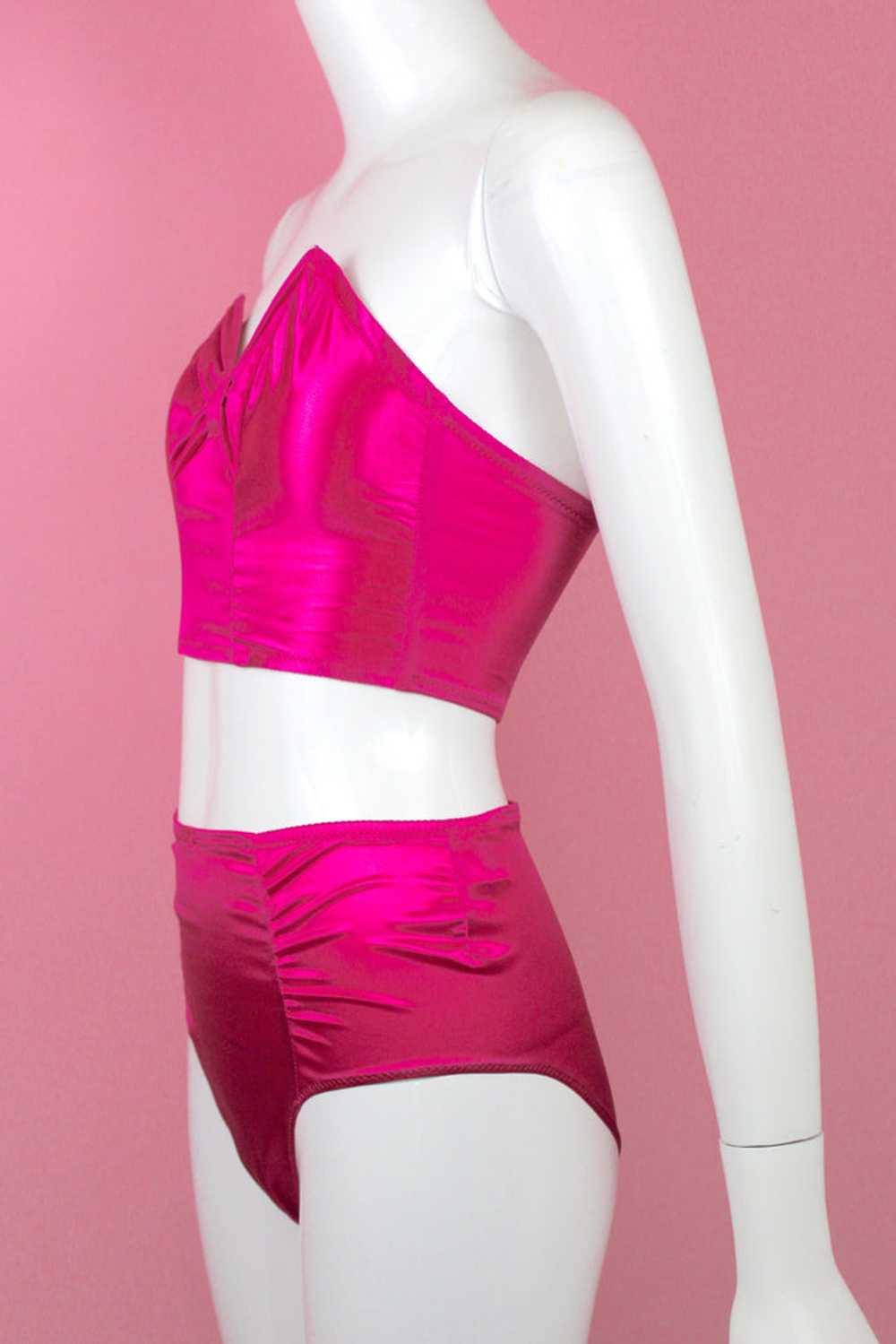 Christian Dior Bustier and Brief Fuchsia Lingerie… - image 2