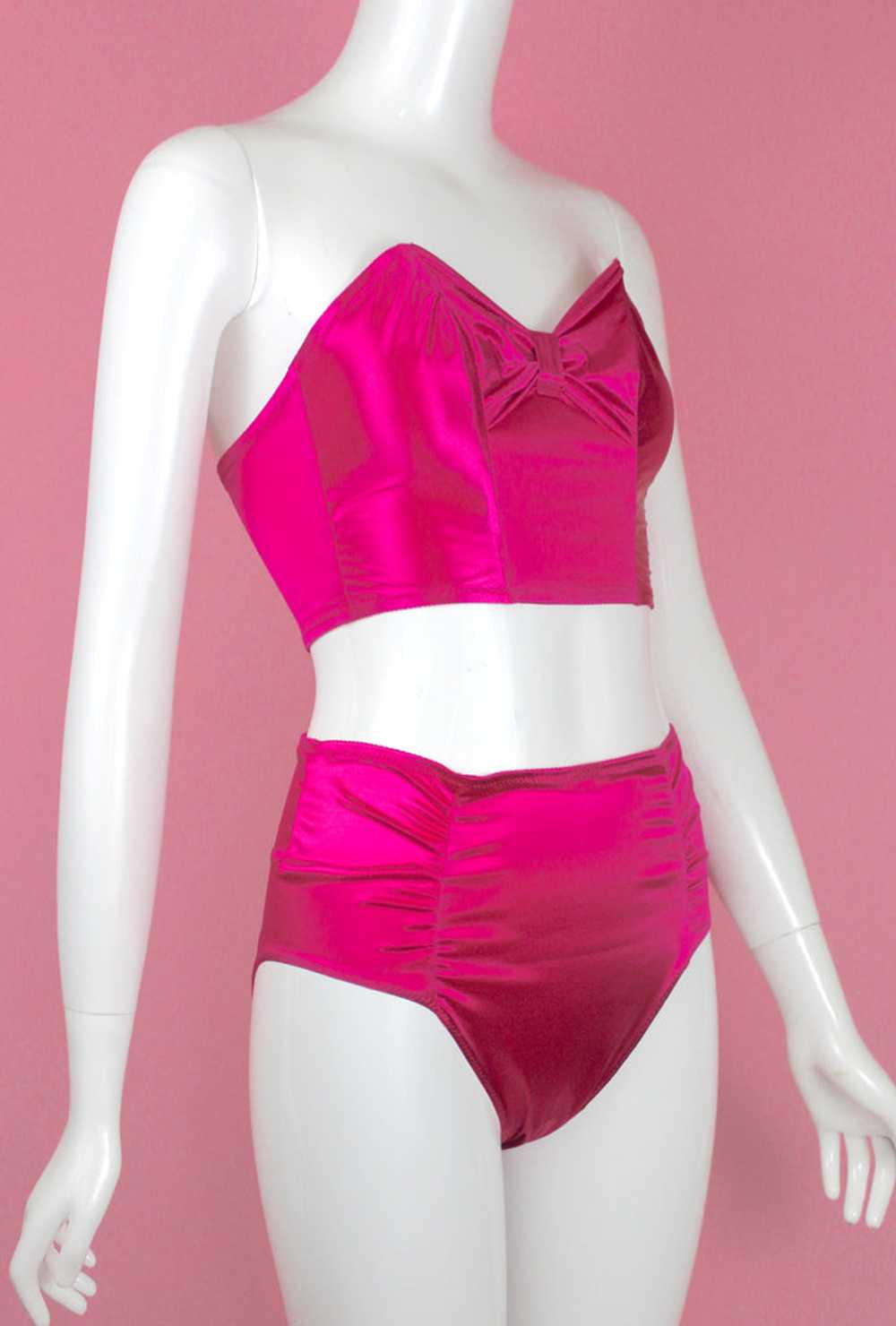 Christian Dior Bustier and Brief Fuchsia Lingerie… - image 3